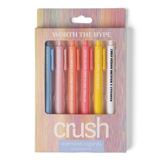 Assorted Crush™ Warmest Regards Quote Pen Set, 6pc.
